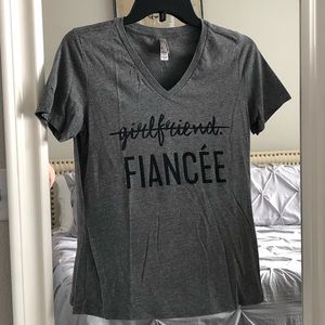 “Girlfriend/fiancé” gray T-shirt Sz S